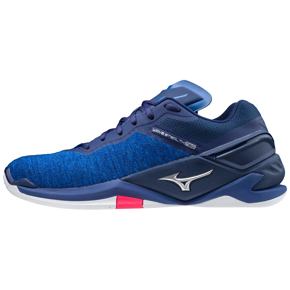 Mizuno Wave Stealth Neo Férfi Kézilabda Cipő Kék/Titán/Rózsaszín CZQ214953